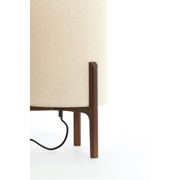 Tischleuchte Litto Braun - Holzwerkstoff - Massivholz - 28 x 44 x 28 cm