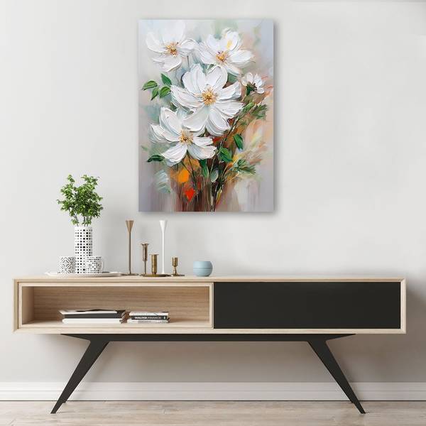 Canvas schilderij Bloemen 80 x 120 cm