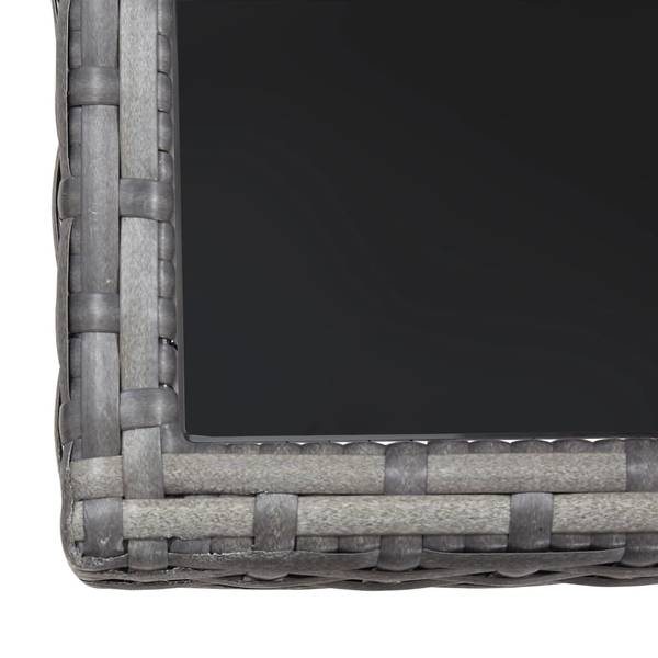 Salle à manger 3009977-1 (lot de 3) Gris - Acier - Verre clair - Polyéthylène - 80 x 74 x 80 cm