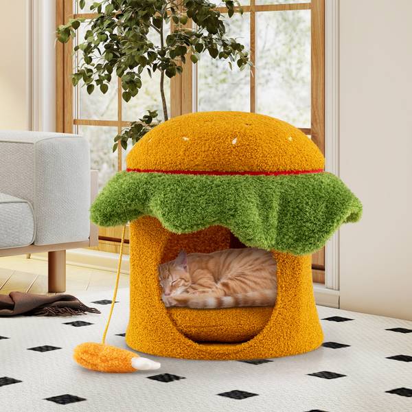 Katzenhaus BH32590 Orange - Holzwerkstoff - 37 x 41 x 37 cm
