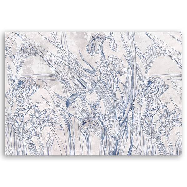 Wandbild iris blumen 100 x 70 cm