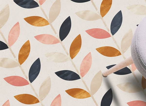 Teppich Kleine Blätter 36057 60 x 90 cm