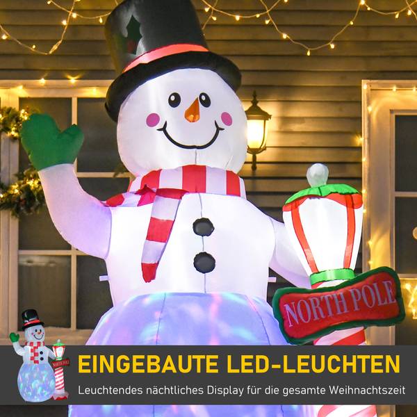 Aufblasbar Weihnachtsdeko 844-375V90WT Weiß - Textil - 103 x 240 x 164 cm