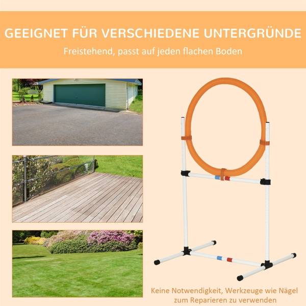 Agility-Ring CP160 Gelb - Kunststoff - 91 x 91 x 745 cm