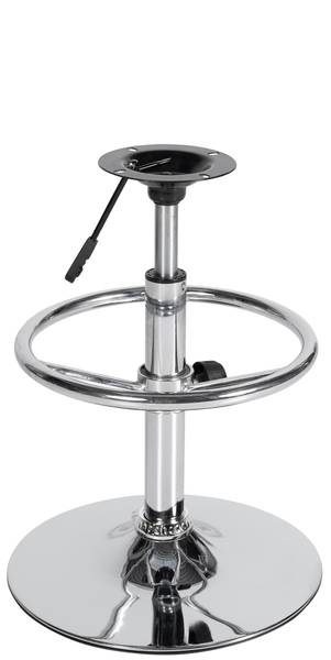 Barhockergestell ROUND Silber - Metall - 39 x 55 x 39 cm