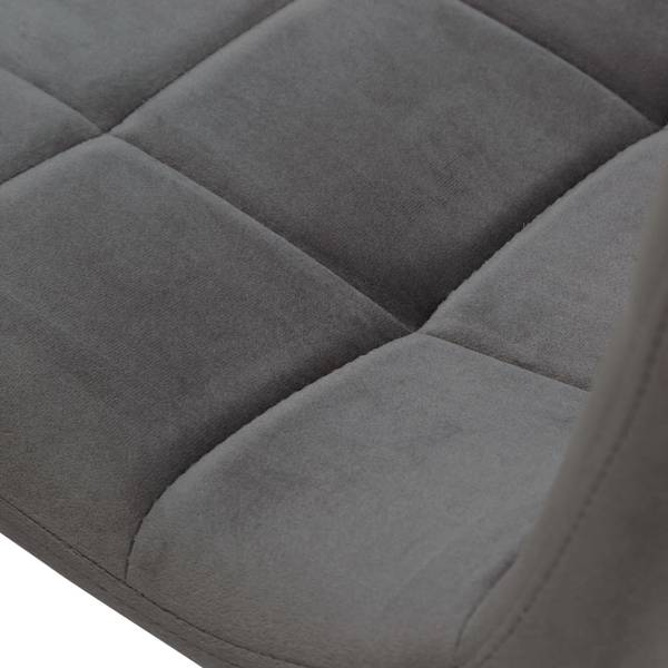 Essgruppe 2760 Schwarz - Grau - Weiß - Samt - 60 x 88 x 90 cm