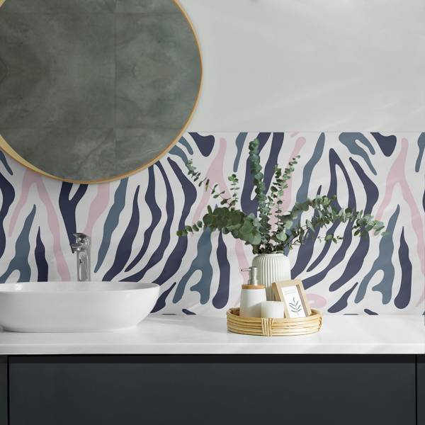 Fliesen Tier-Stil Muster 4er Set 50 x 50 cm