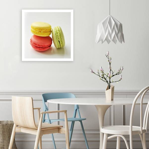 Wandbild leckere makronen 40 x 40 cm