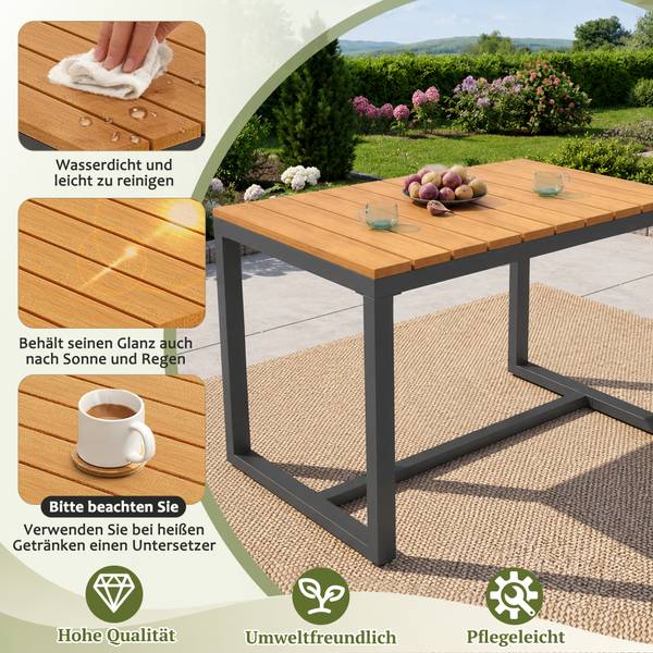 Gartenlounge-Set Gaia Ⅵ（6-tlg） Grau - Holzwerkstoff - Metall - Kunststoff - Textil