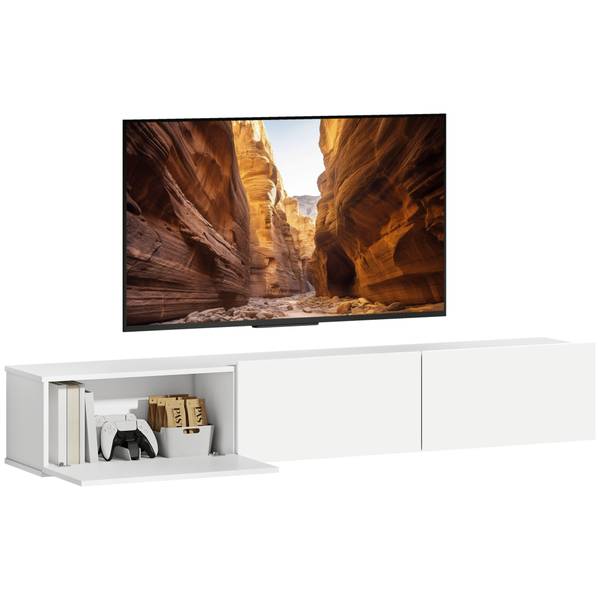 TV Schrank 83B-592V90WT Weiß - Holzwerkstoff - 32 x 30 x 180 cm