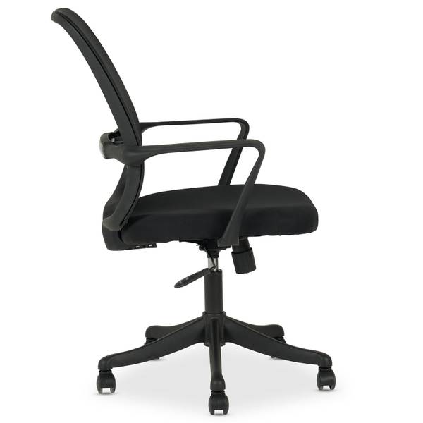 Chaise de bureau ergonomique MOLLIS Noir - Textile - 63 x 98 x 63 cm