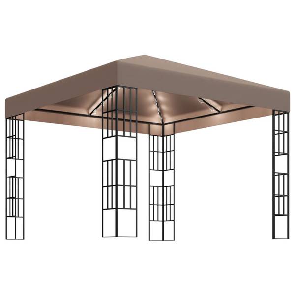 Gartenpavillon 3007852 Grau - Polyester - Stahl - 300 x 260 x 300 cm