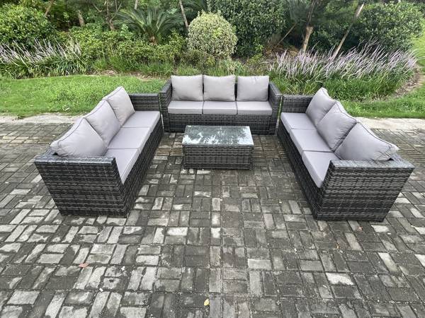 Sitzgruppe F(4er-Set) Grau - Webstoff - 177 x 66 x 65 cm