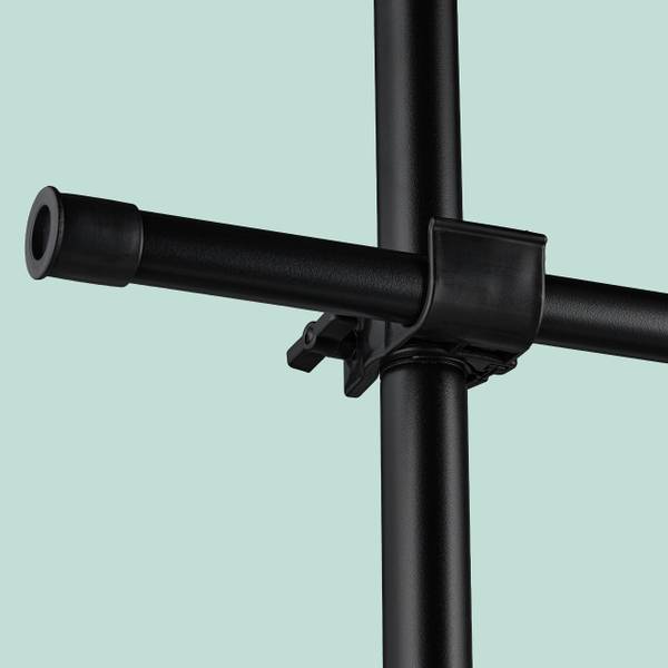 Penderie télescopique 165-300 cm Noir - Acier - 120 x 300 x 11 cm