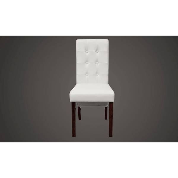 Chaise de salle à manger (lot de 6) Blanc - Lot de 6