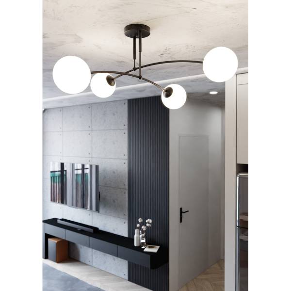 Pendelleuchte VK86818473 Schwarz - Stahl - 60 x 30 x 60 cm