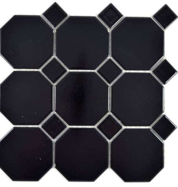 Mosaikfliesen Octa G 940N Schwarz - Keramik - 30 x 30 x 30 cm