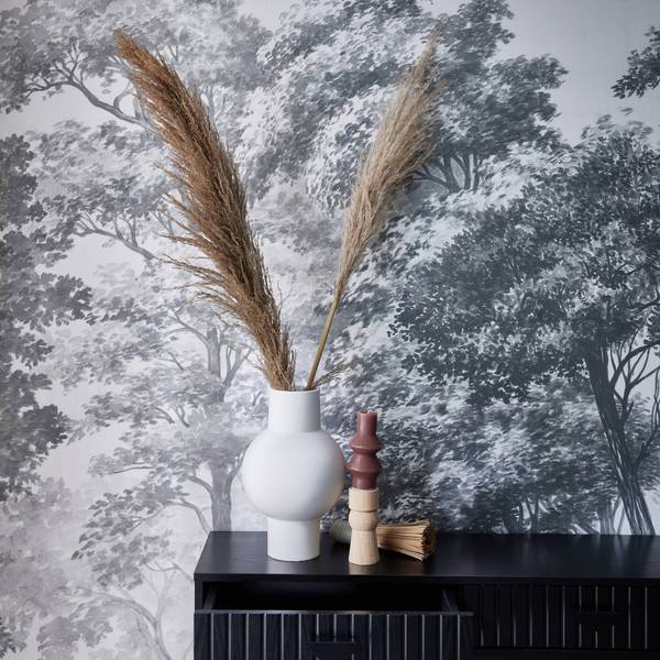 Konsole Bazalt Schwarz - Holz teilmassiv - 29 x 79 x 100 cm