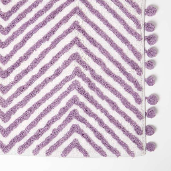 Badteppich mit Zickzack-Muster Violett