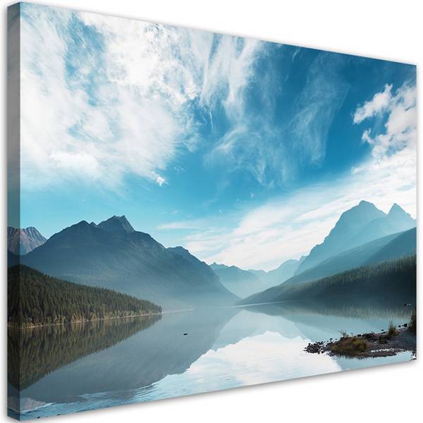 Wandbild bergsee 90 x 60 cm