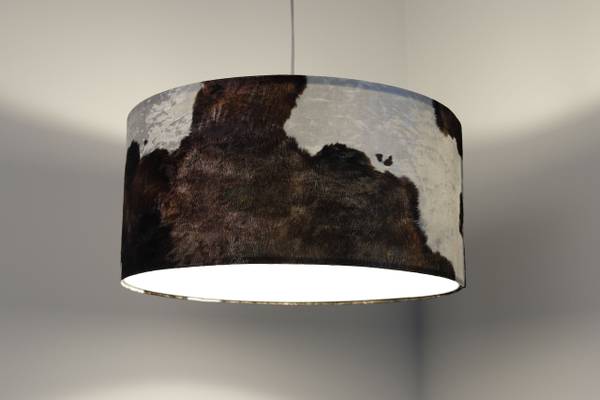 Hanglamp Safari bruin - wit - Diameter lampenkap: 40 cm