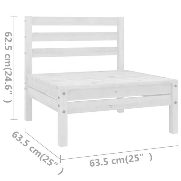 Mobilier de jardin 3010501 (lot de 5) Blanc