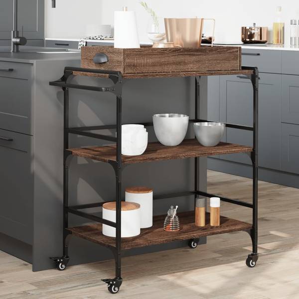 Chariot de cuisine 3032998 Marron foncé
