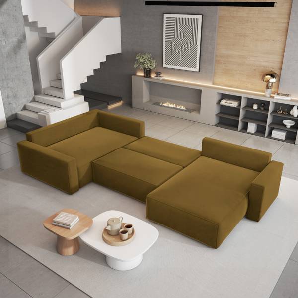 Ecksofa VELAMI M Gelb