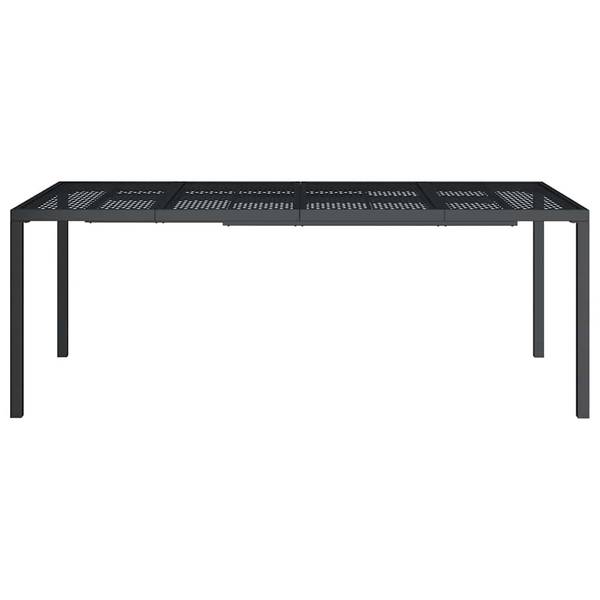 Table de jardin 3030483 Gris - Acier - 100 x 72 x 200 cm