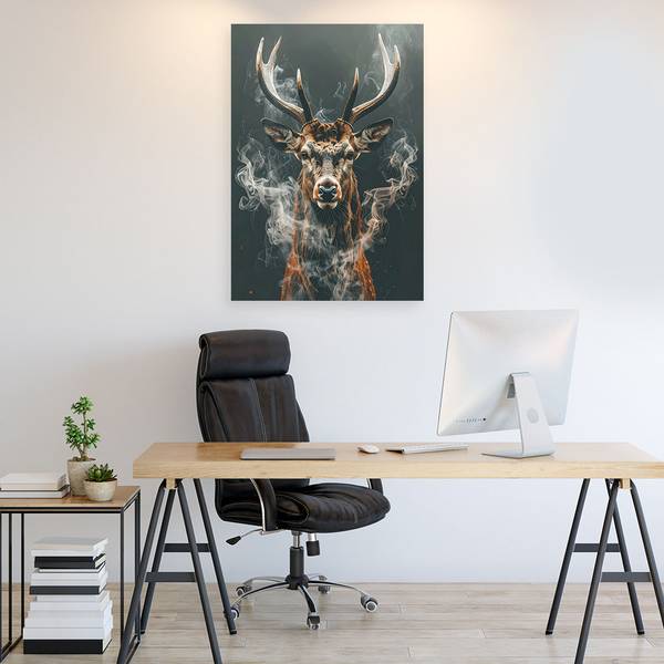 Wandbild Hirsche 80 x 120 cm