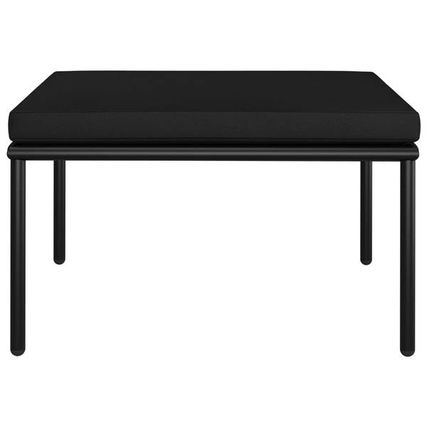 Salon de jardin 48593 (lot de 3) Schwarz - Grau - Polyester - Stahl - PVC - 60 x 65 x 180 cm