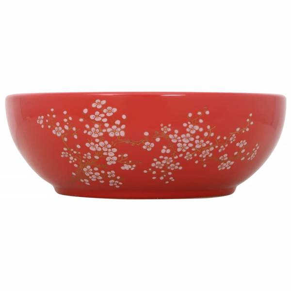 Aufsatzwaschbecken AW461 Rot - Porzellan - 14 x 5 x 41 cm