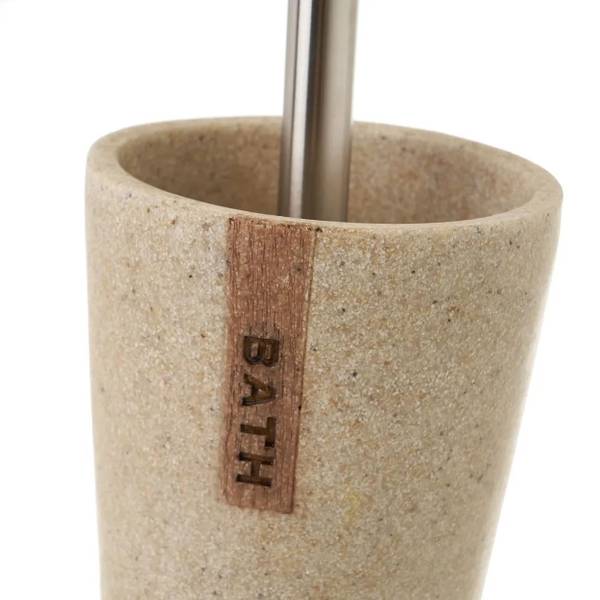 Toilettenbürste HH-136834 Beige - Gold - Kunststoff - 12 x 39 x 12 cm