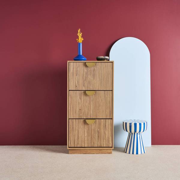 Schuhregal Celian Braun - Holz teilmassiv - 25 x 121 x 60 cm