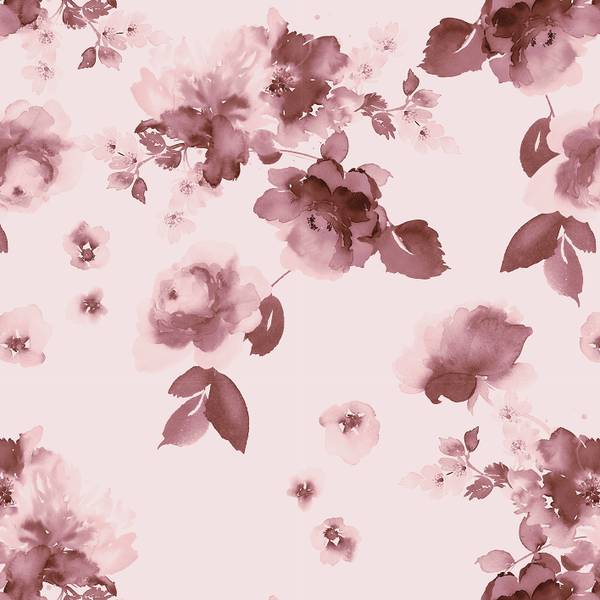 Romantische Panorama-Tapete Pink