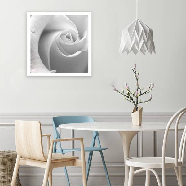 Tableau déco gros plan sur une rose 50 x 50 cm