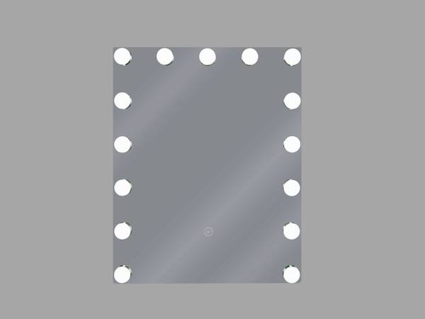Badezimmerspiegel LUCENAY Silber - Metall - 40 x 50 x 3 cm