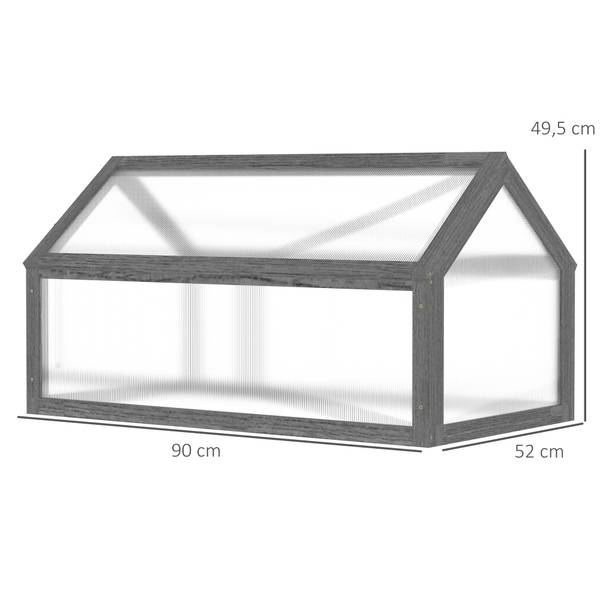 Serre 845-471GY Gris - Bois massif - 52 x 50 x 90 cm