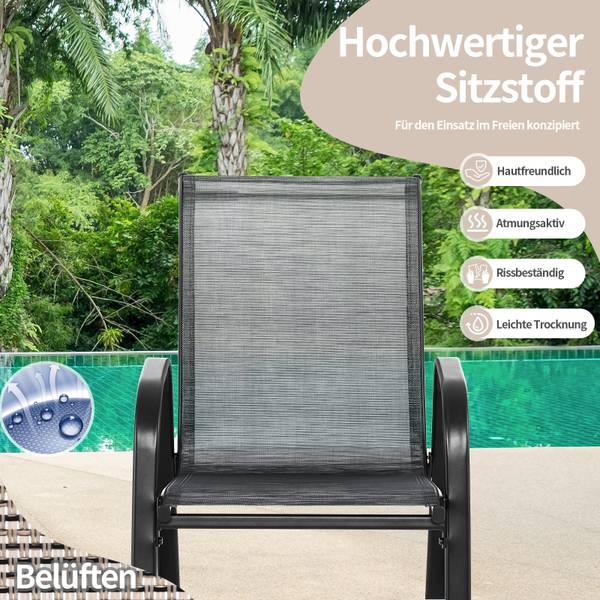 Schaukelstühle ZB33202(2er-Set) Grau