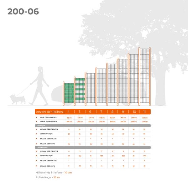 Sichtschutzstreifen 200-06 Graphit