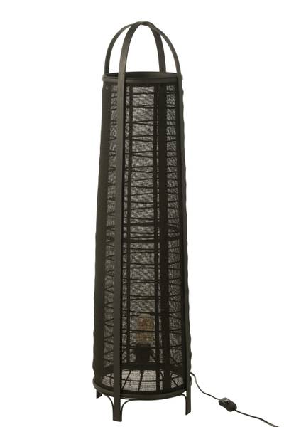 Stehlampe BLK COGNAC Schwarz - Textil - 26 x 100 x 26 cm