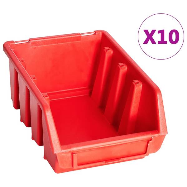 Opbergbakkenset 3001589 Set van 29 zwart - rood - kunststof - 38 x 2 x 35 cm