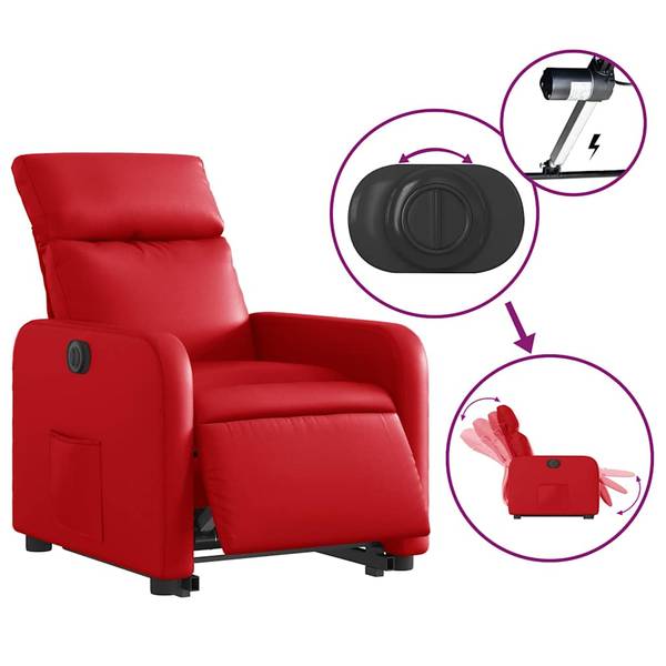 Fauteuil inclinable levage 3032756-3 Rouge