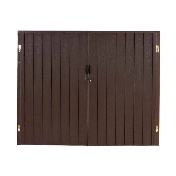 Fietsgarage J29 (2 stuks) bruin - metaal - deels massief hout - 213 x 172 x 112 cm