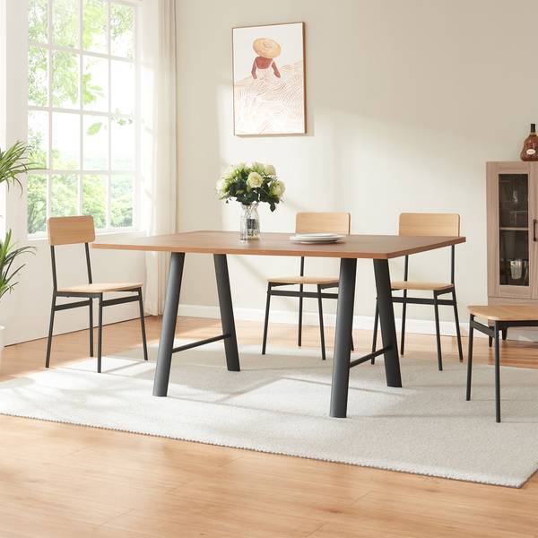Tischgestell Hullem 2er Set Schwarz - Stahl - 70 x 72 x 10 cm