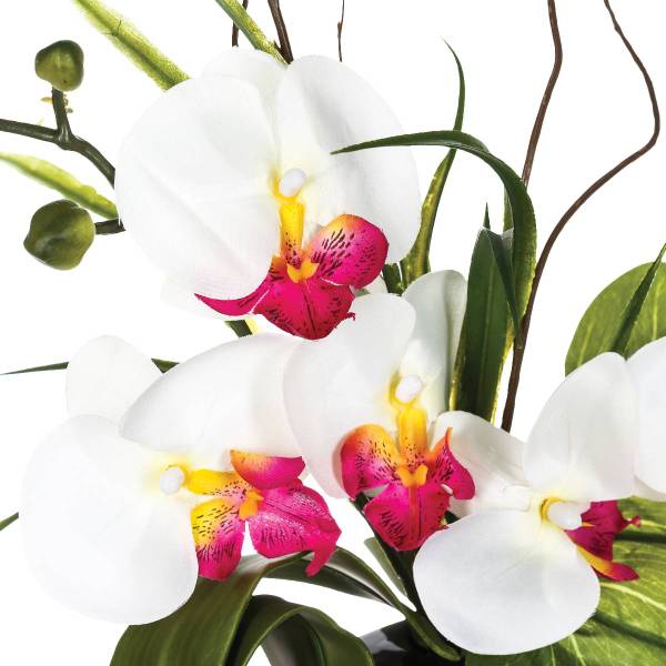 Zusammensetzung künstlicher ORCHIDEE Keramik - 17 x 44 x 23 cm