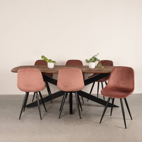 LABEL51 Eetkamertafel Zane - Espresso... Holz teilmassiv - 100 x 76 x 0 cm