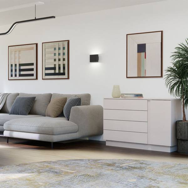 Kommode Linus Beige - Holzwerkstoff - 125 x 84 x 40 cm