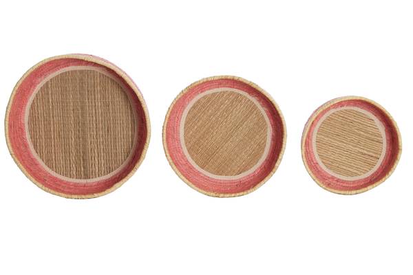 Aufbewahrungskorb PAITO Pink - Naturfaser - 39 x 13 x 39 cm
