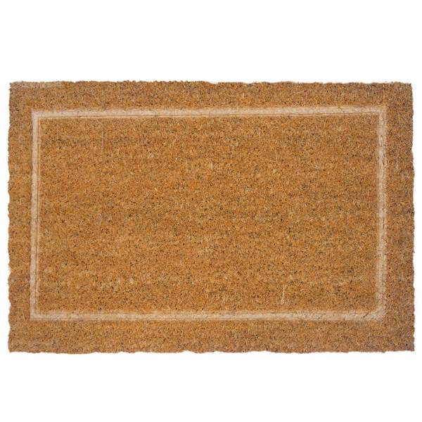 Fußmatte Kokos mit Struktur 60x40 cm Beige - Braun - Naturfaser - Kunststoff - 60 x 2 x 40 cm